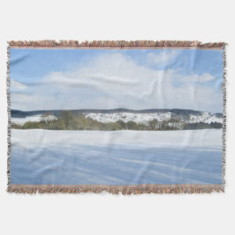 Englische Landschaft im Winter - Personalisiert Decke