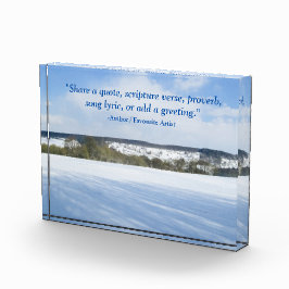 Englische Landschaft im Winter - Personalisiert Fotoblock