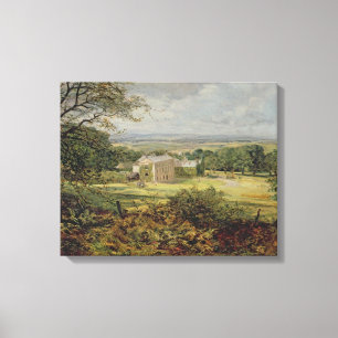 Englische Landschaft mit einem Haus, 19. Leinwanddruck