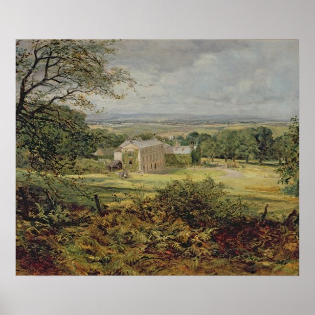 Englische Landschaft mit einem Haus aus dem 19. Ja Poster (Vorne)