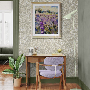 Englische Lavendel-Landschaft Fotodruck