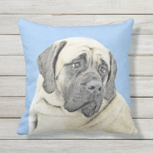 Englische Maskenmalerei - Original Hundekunst Kissen