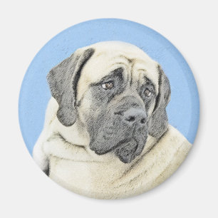 Englische Maskenmalerei - Original Hundekunst Magnet