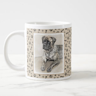 Englische Mastiff (Brindle) Malerei - Hundekunst Jumbo-Tasse