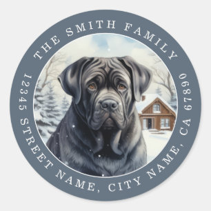 Englische-Mastiff-Hund-Rundaufkleber Runder Aufkleber