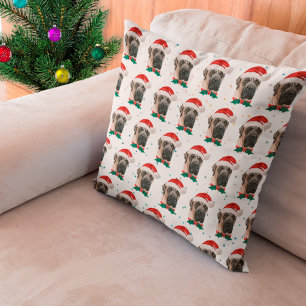 Englische Mastiff-Hunderasse Weihnachten Kissen