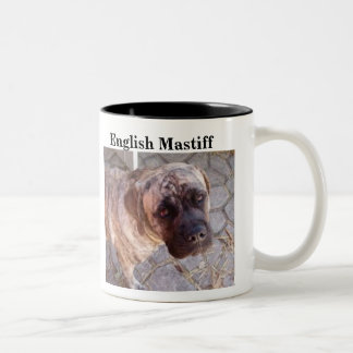 Englische Mastiff-Tasse - besonders angefertigt Zweifarbige Tasse