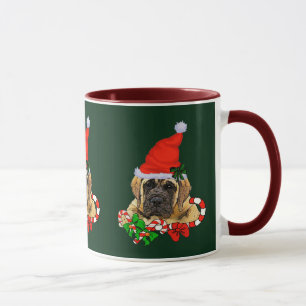 Englische Mastiff-Welpen-Weihnachtsgeschenke Tasse