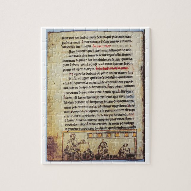 Englische Miniatur, "Medica", ein apoth (Vertikal)