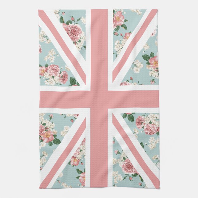 Englische Rosen-Gewerkschafts-Jack-Flagge Handtuch (Vertikal)