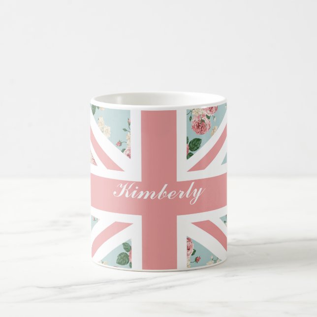 Englische Rosen-Gewerkschafts-Jack-Flagge Kaffeetasse (Mittel)