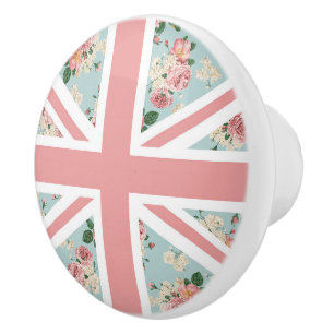Englische Rosen-Gewerkschafts-Jack-Flagge Keramikknauf