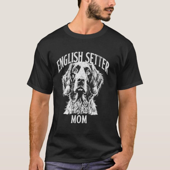 Englische Setter-Mutter T-Shirt (Vorderseite)
