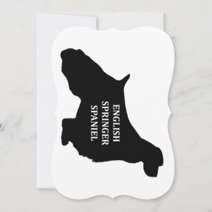 englische springer spaniel name Silhouette card