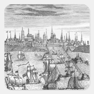 Englische Squadron-Trägertroops Quadratischer Aufkleber