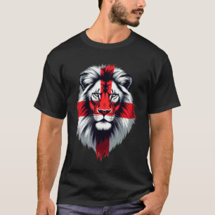 Englische St George Flagge Löwengesicht England St T-Shirt