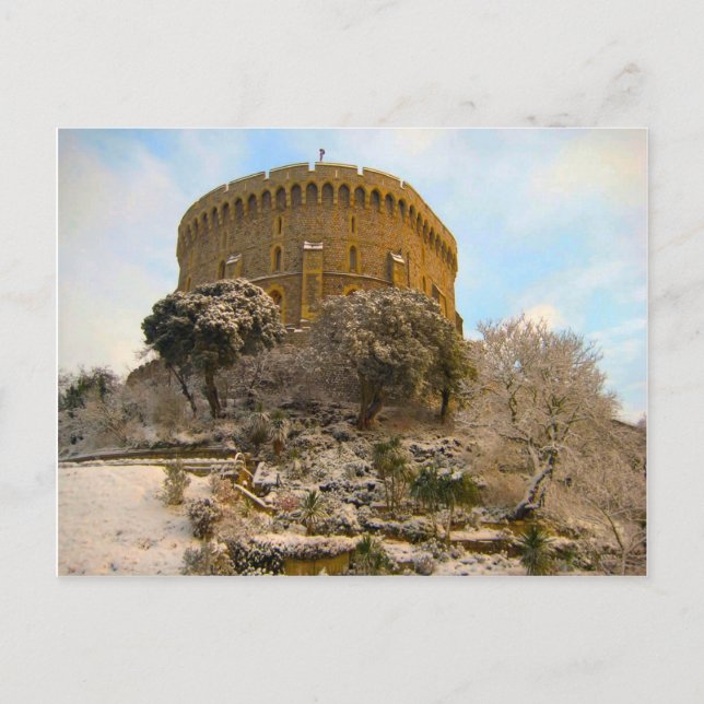 Englische Szenen, Schloss Windsor im Winter Postkarte (Vorderseite)