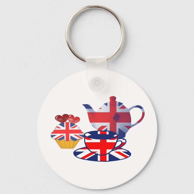Englische Tea-Time-Geschenke Schlüsselanhänger (Vorderseite)