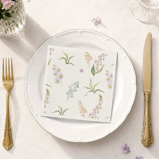 Englische Wiesen-Blumen-Hochzeitsserviette Serviette