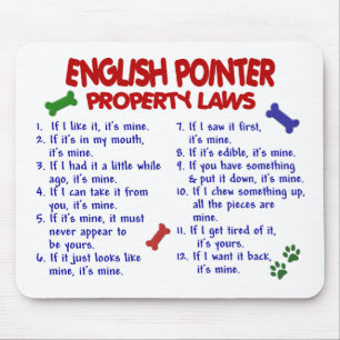 ENGLISCHE ZEIGER Eigentums-Gesetze 2 Mousepad