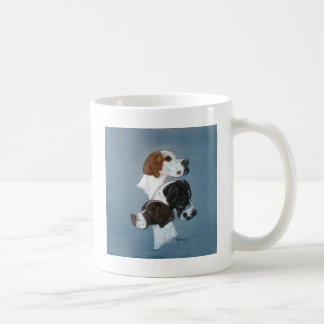 Englische Zeiger-Trio-Kopf-Studie Kaffeetasse