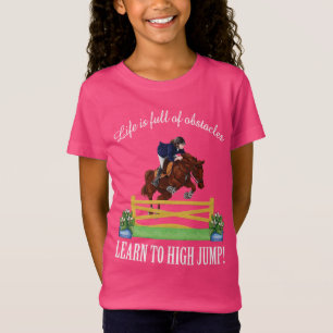 ENGLISCHEN SPRINGENDEN PFERD- UND REITER T-Shirt