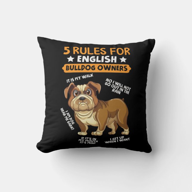Englischer Bulldog Besitzer Humorer Hund Lover Kissen (Vorderseite)