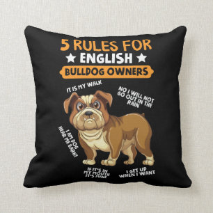 Englischer Bulldog Besitzer Humorer Hund Lover Kissen