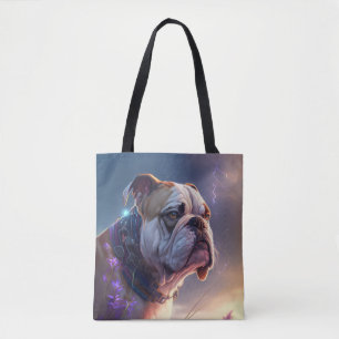 Englischer Bulldog Hund Tierportrait Painting Pet Tasche