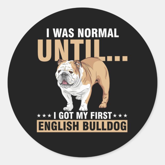 Englischer Bulldog Hundebesitzer Hundezücht Lover- Runder Aufkleber (Vorderseite)