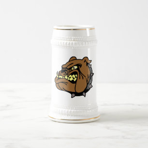 Englischer Bulldoggen-Cartoon Bierglas