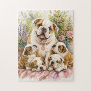 ENGLISCHER BULLDOGGEN-FAMILIE 