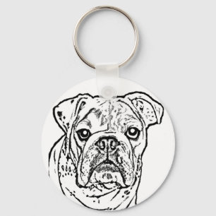 Englischer Bulldoggen-Schlüsselanhänger Schlüsselanhänger