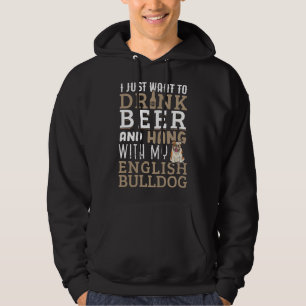 Englischer Bulldoggen-Vater T Lustiger britischer Hoodie