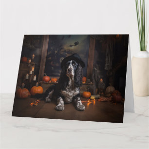 Englischer Cocker Spaniel Kürbisse Halloween Gruse Karte