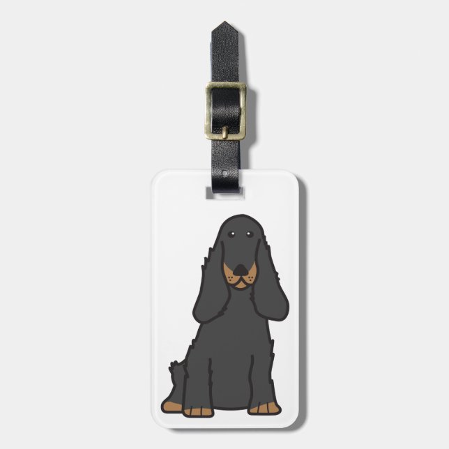Englischer Cockerspaniel-HundeCartoon Gepäckanhänger (Vorderseite vertikal)
