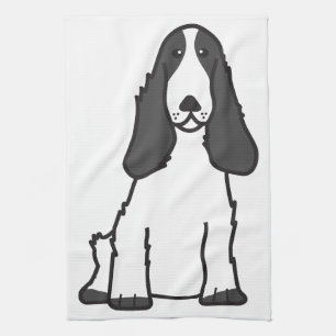 Englischer Cockerspaniel-HundeCartoon Geschirrtuch