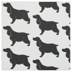 Englischer Cockerspaniel in der Silhouette Stoff