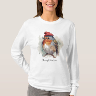 Englischer Cottage Robin Wintermode T-Shirt