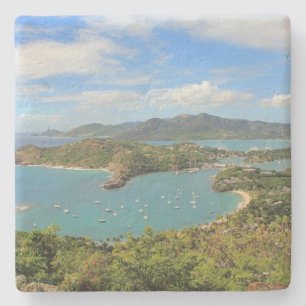 Englischer Hafen am Antigua Barbuda Platz Unterset Steinuntersetzer