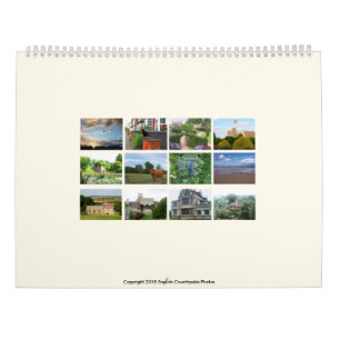 Englischer Kalender der Landschafts-Foto-2016