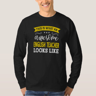 Englischer Lehrer Job Titel Mitarbeiter Englisch T-Shirt