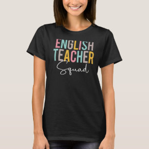 Englischer Lehrer Squad farbenfrohe Wertschätzung T-Shirt