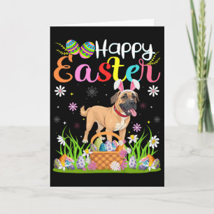 Englischer Mastiff-Hund Fröhliche Ostereier-Suche  Karte
