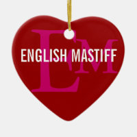 Englischer Mastiff-Monogramm-Entwurf