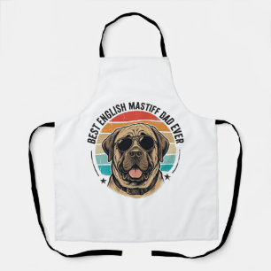 Englischer Mastiff-Vater Vintage-Sonnenuntergang-H Schürze