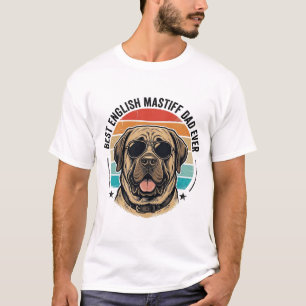 Englischer Mastiff-Vater Vintage-Sonnenuntergang-H T-Shirt