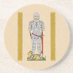 Englischer Mittelalter Ritter Circa 1430 Getränkeuntersetzer