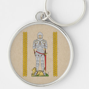 Englischer Mittelalter Ritter Circa 1430 Schlüsselanhänger