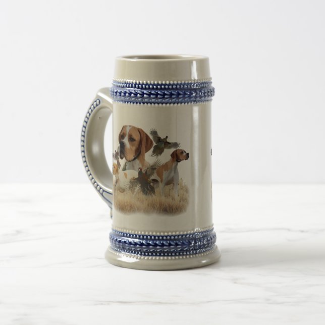 Englischer Pointer  Bierglas (Vorderseite Links)